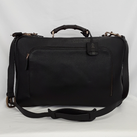 New GUCCI 325786 black leather travel suitcase - Picture 1 of 8